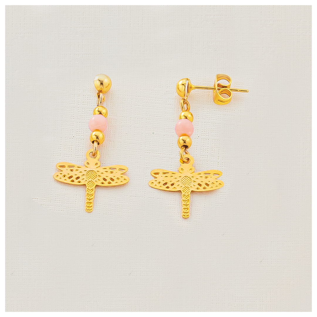 Aretes baño de oro