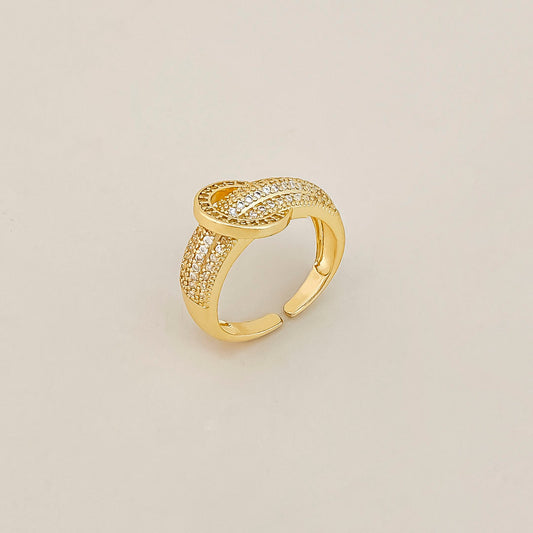 anillo cover gold, ajustable    dorado -