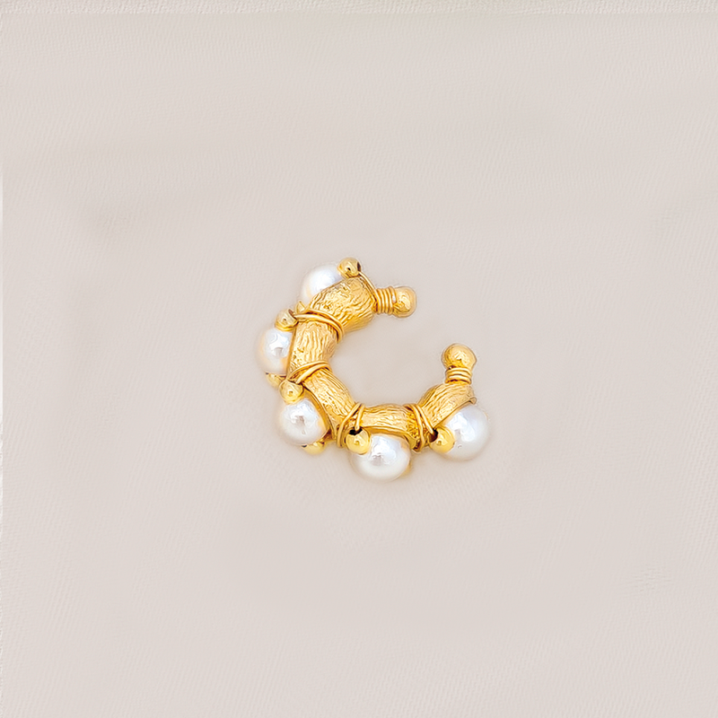 Earcuff Baño Oro,    Dorado
