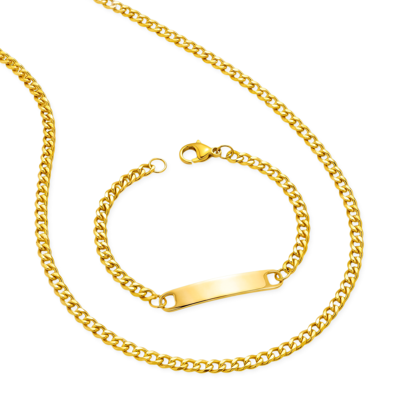 Set Collar + Pulsera en Acero