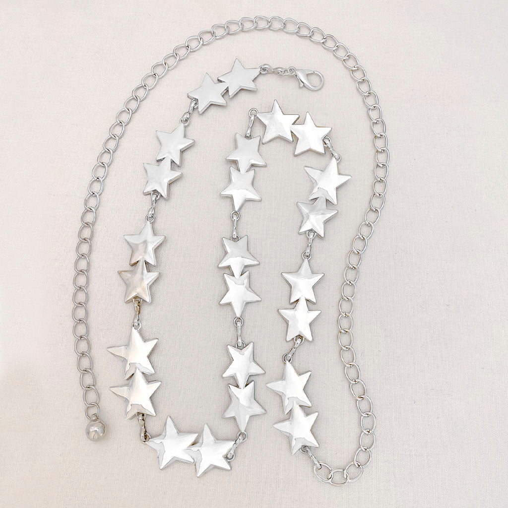 CINTURON DE ESTRELLAS- PLATEADO