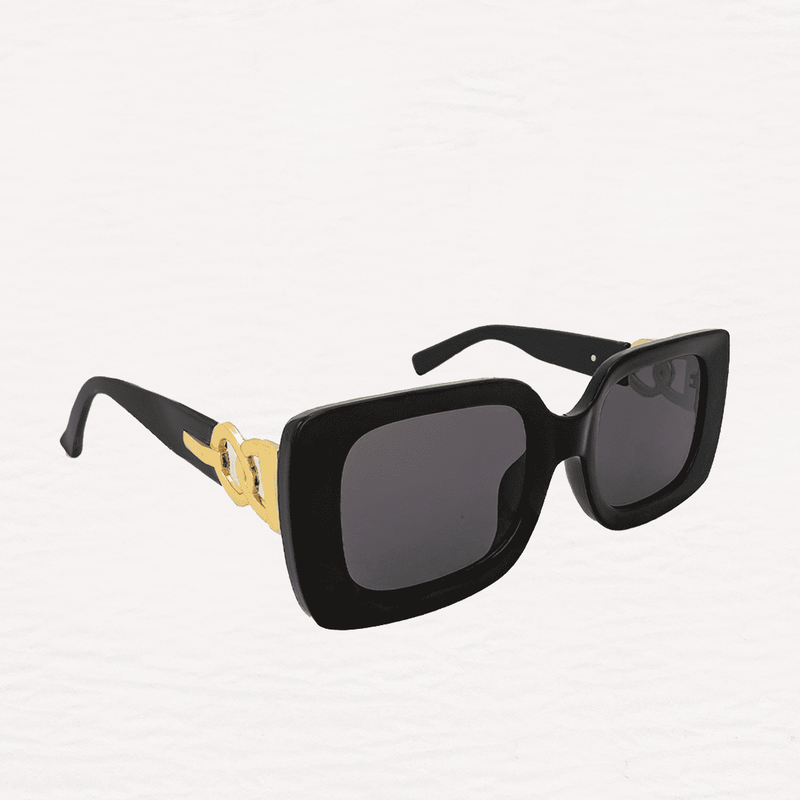 Gafas Negras En Material Sintetico