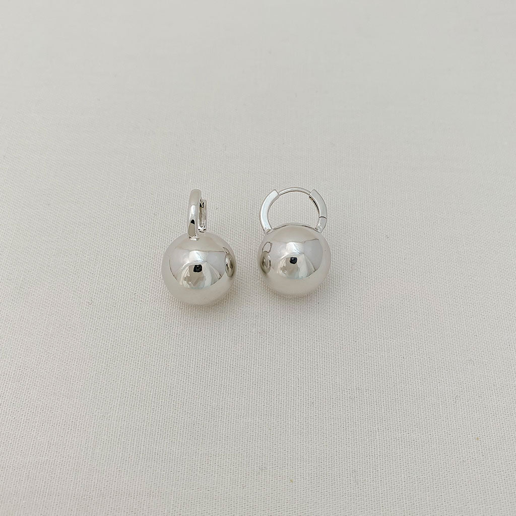 ARETES BAÑO PLATA,    PLATEADO -