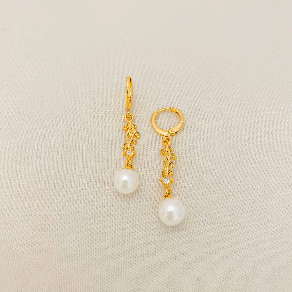 ARETES BAÑO ORO