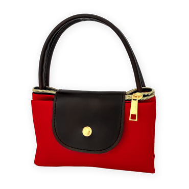 Bolso en Sintético- Forrado Rojo