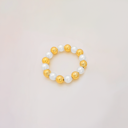 Set X 3: Collar + Pulsera + Topos En Baño Dorado