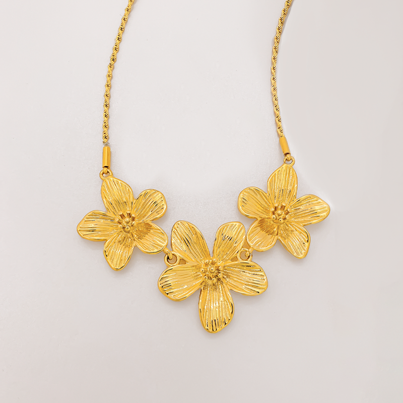Collar Cover Gold Flores