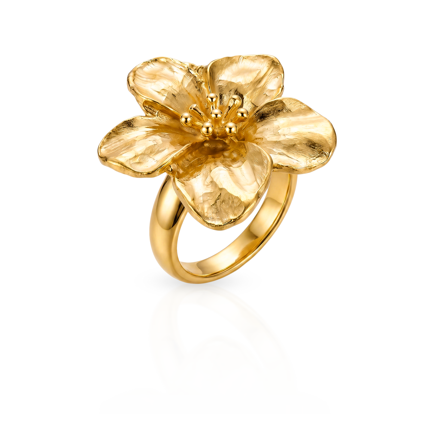 Anillo Dorado Flor