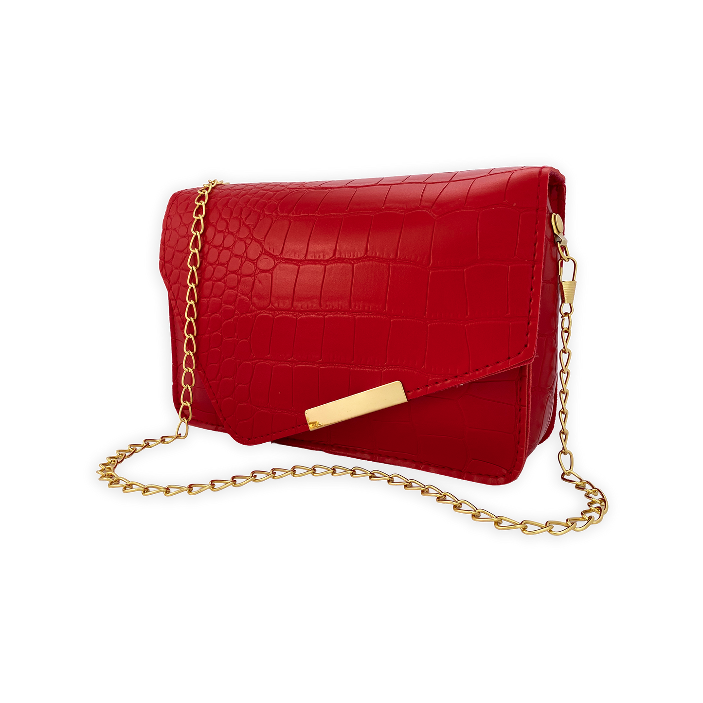 Bolso en Materil Tipo Sintético -rojo