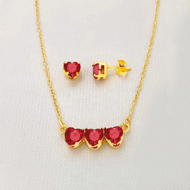 Juego En Cover Gold Con Circones Rojos