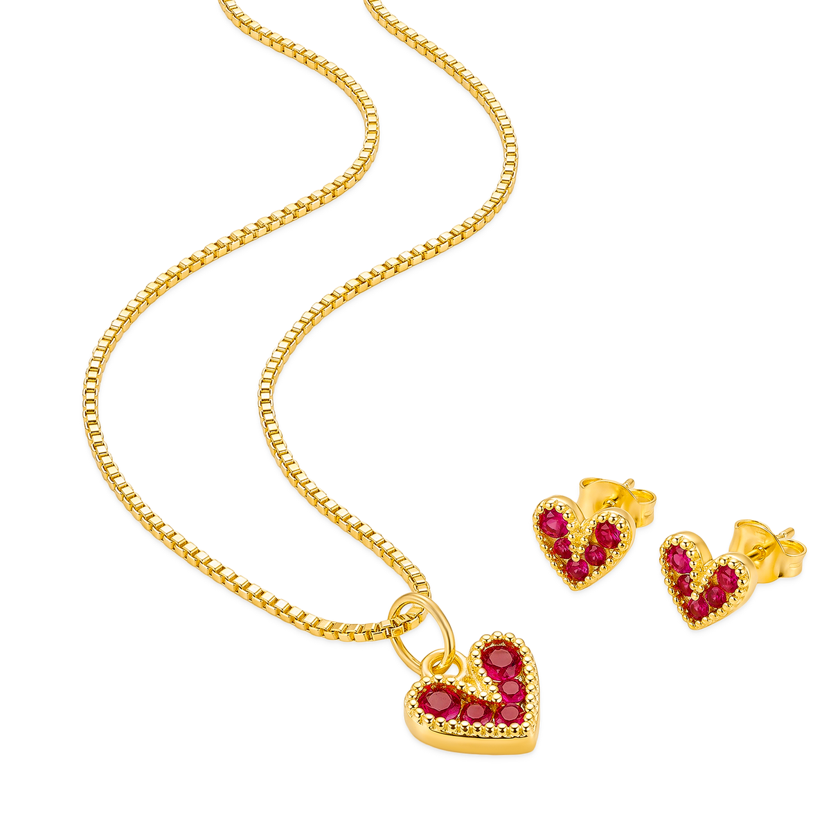 Juego Rojo Cover Gold Corazón