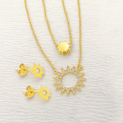 Collar Doble En Cover Gold