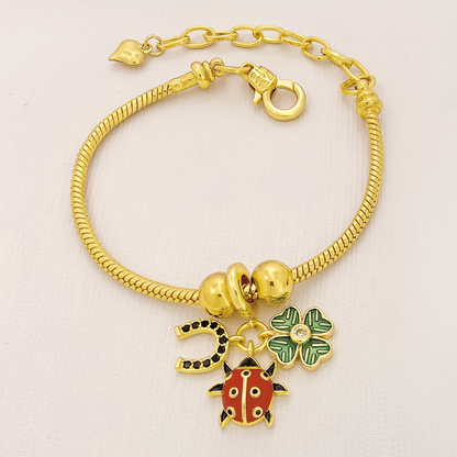 Pulsera Tipo Pandora En Cover Gold