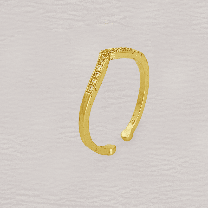 Anillo Ajustable En Cover Gold
