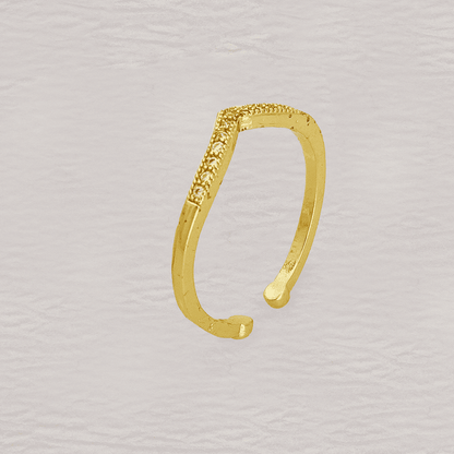 Anillo Ajustable En Cover Gold