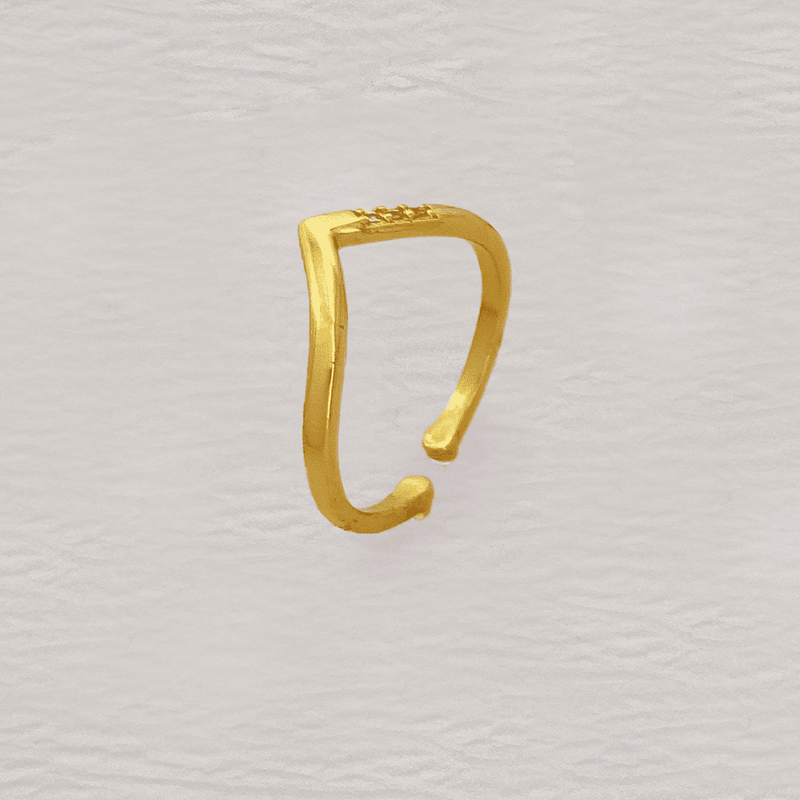 Anillo Ajustable En Cover Gold