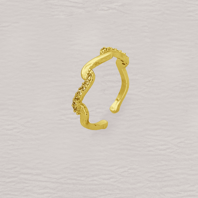 Anillo Ajustable En Cover Gold