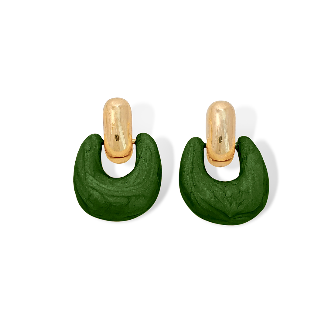 Aretes Cover Gold Verde