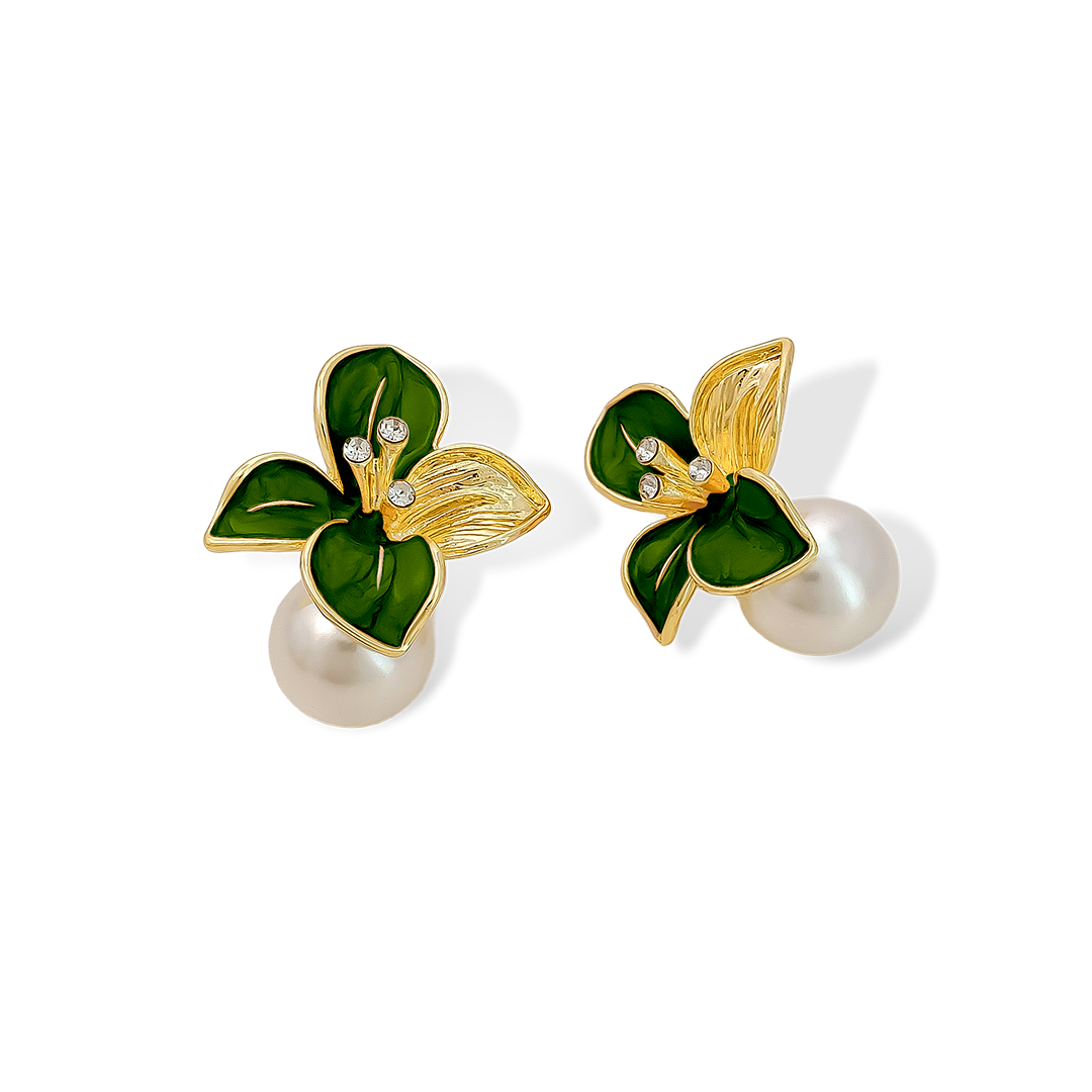 Aretes Cover Gold Verde