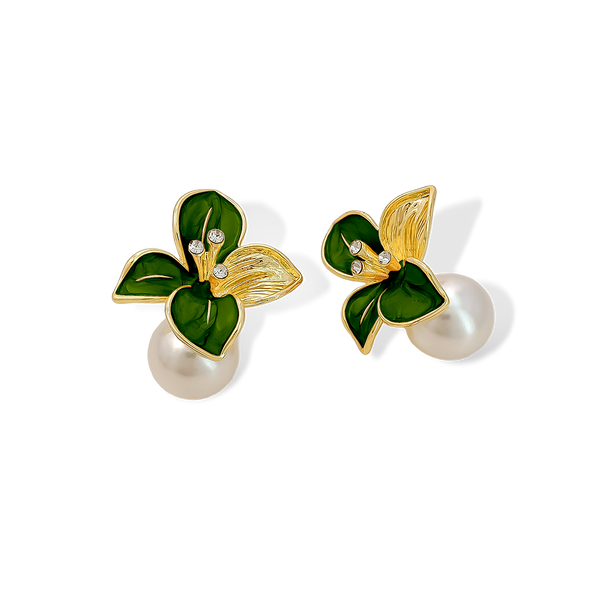 Aretes Cover Gold Verde