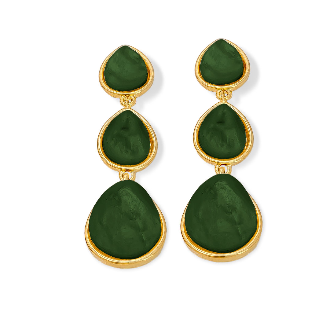 Aretes Cover Gold Verde