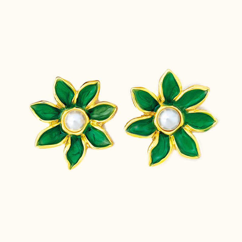 Aretes con Resina en Cover Gold