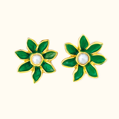 Aretes con Resina en Cover Gold