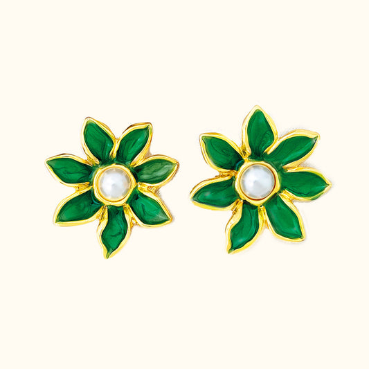 Aretes con Resina en Cover Gold