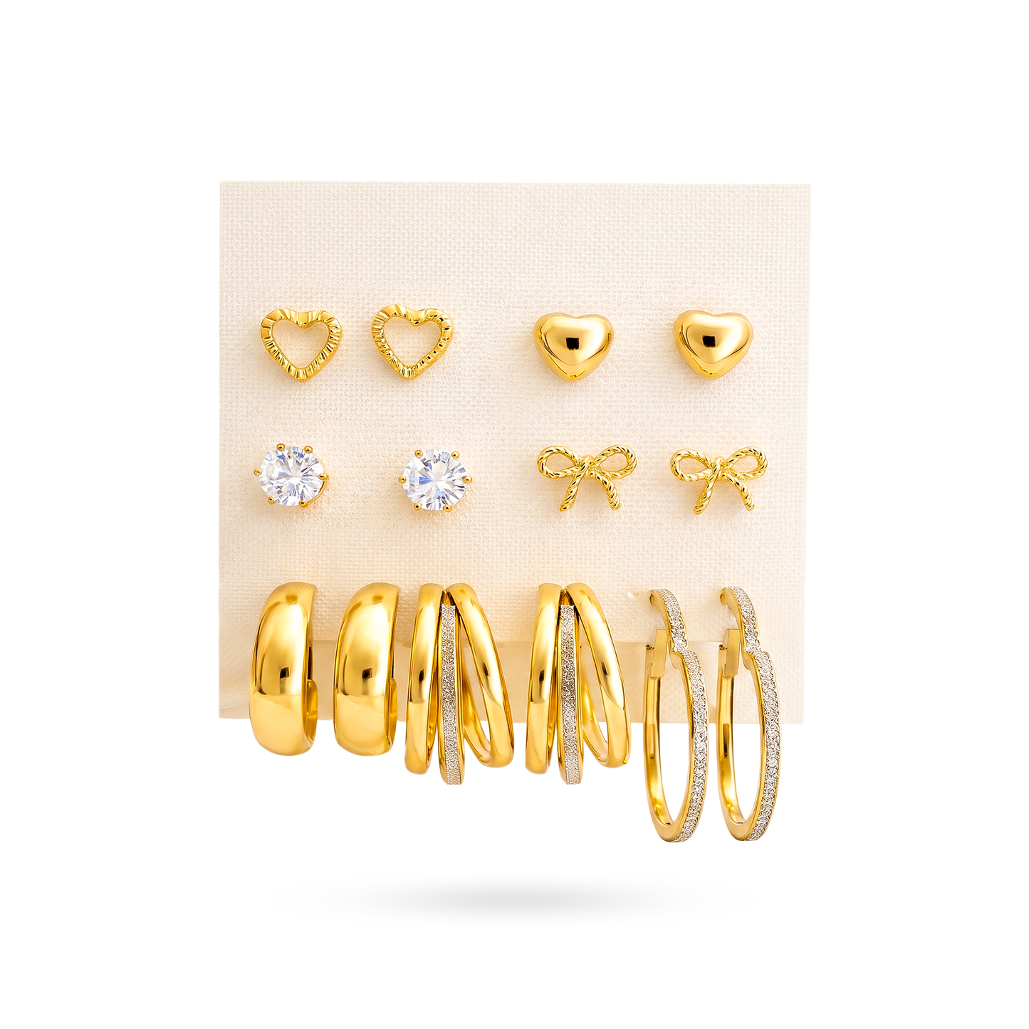 Set Aretes X7 Dorada