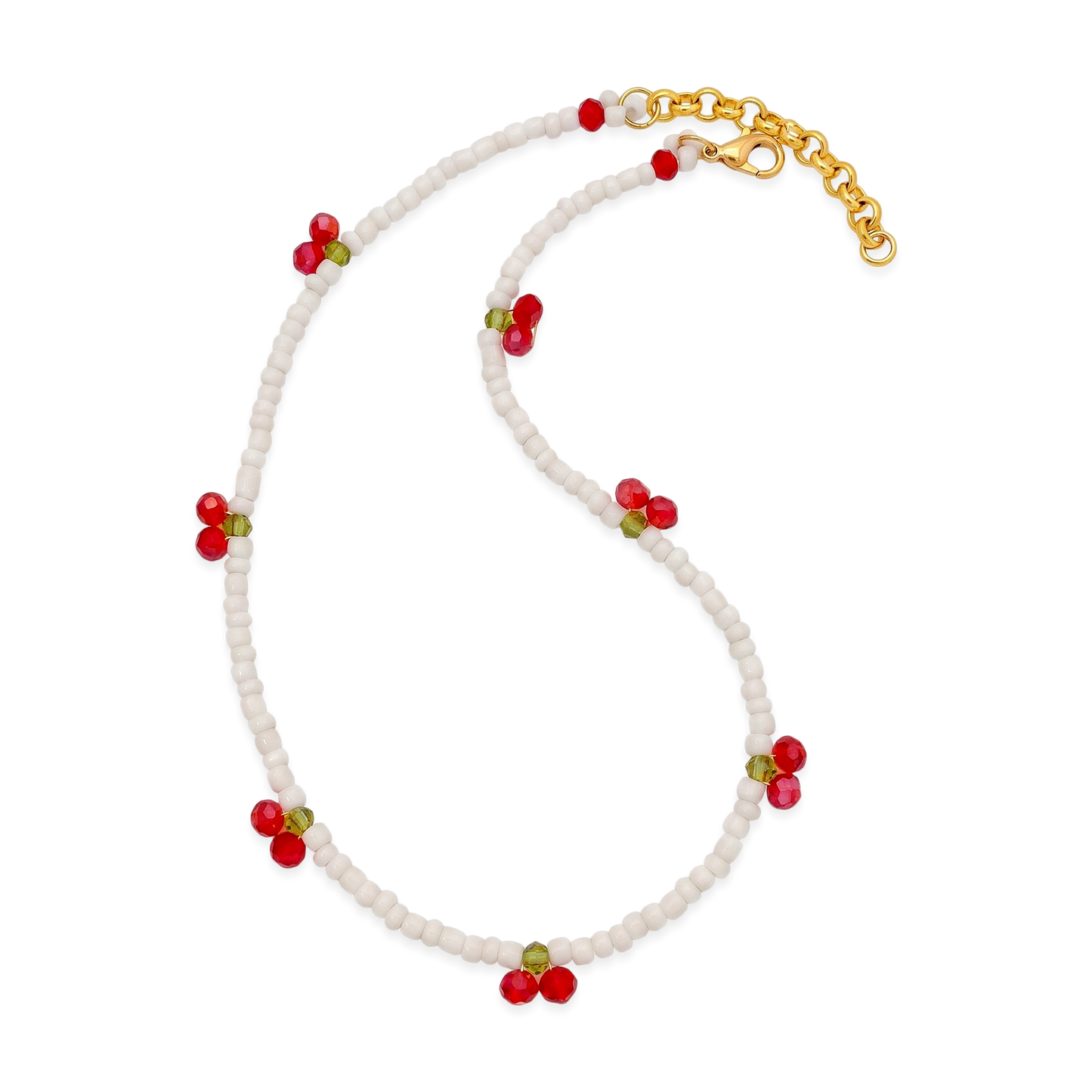 Collar Rojo - Dorado Cereza