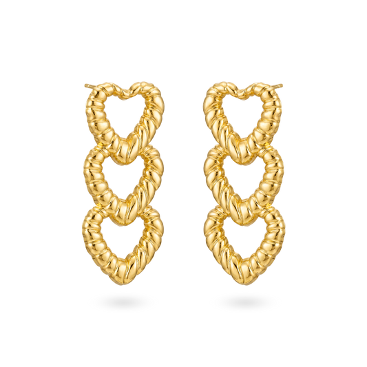 Aretes Dorado Corazon