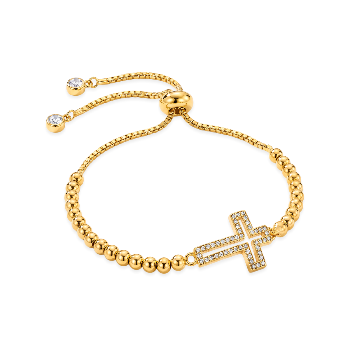 Pulsera Dorado Cruz