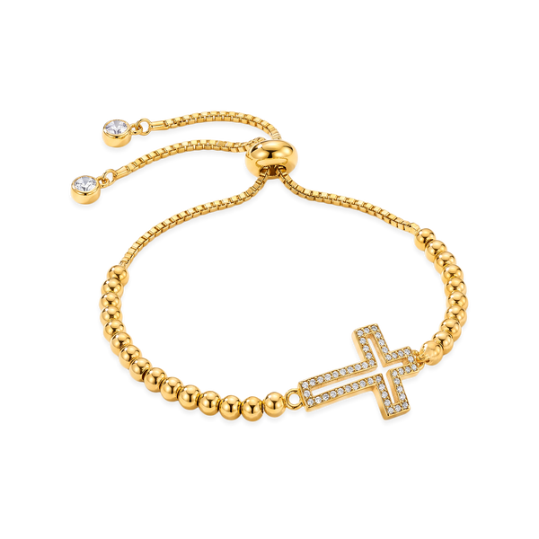 Pulsera Dorado Cruz