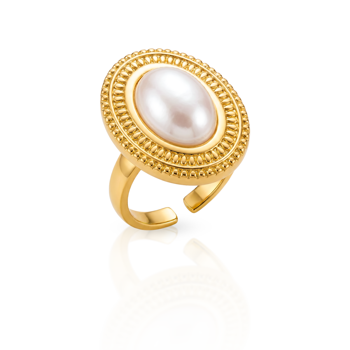 Anillo Dorado Perla
