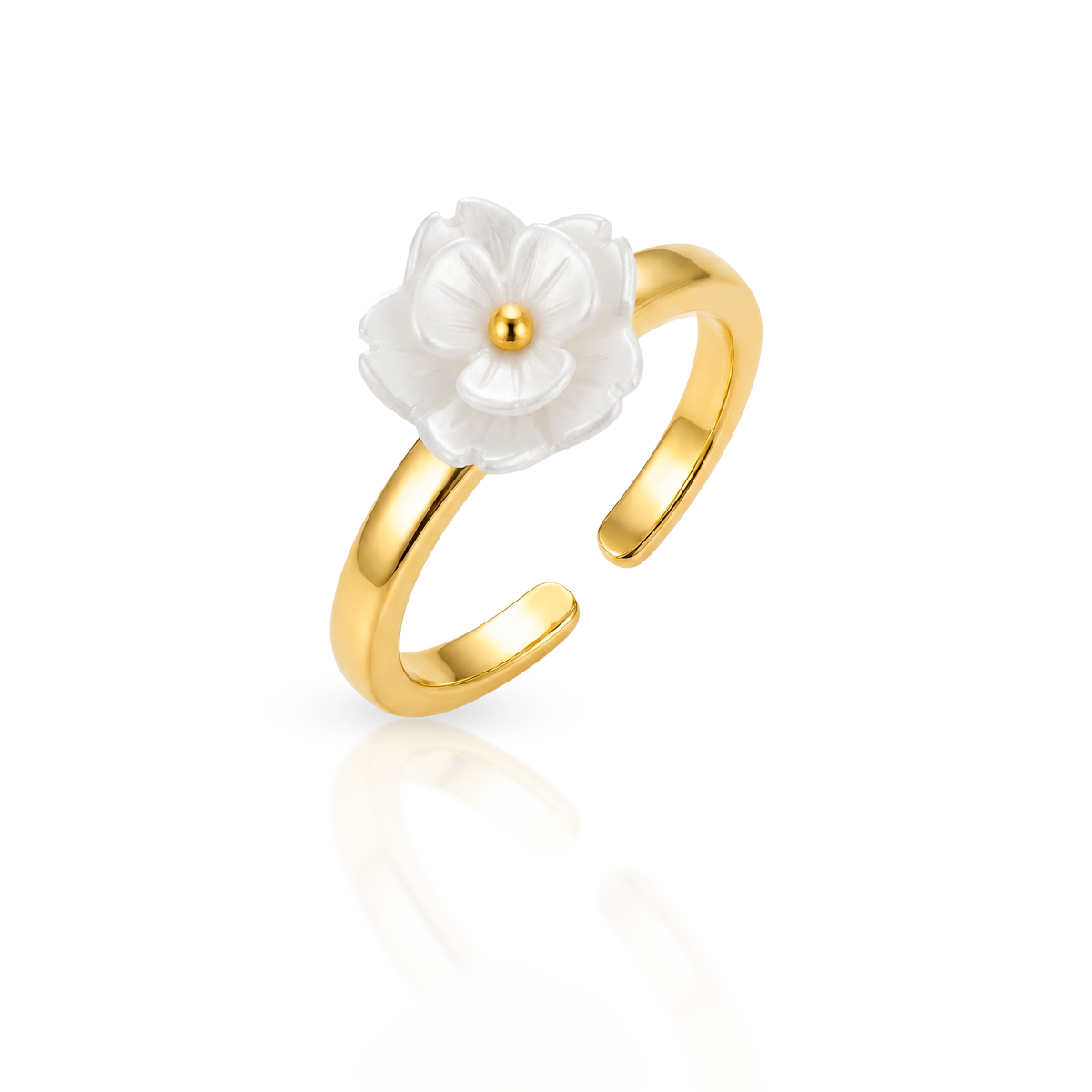Anillo Dorado Flor
