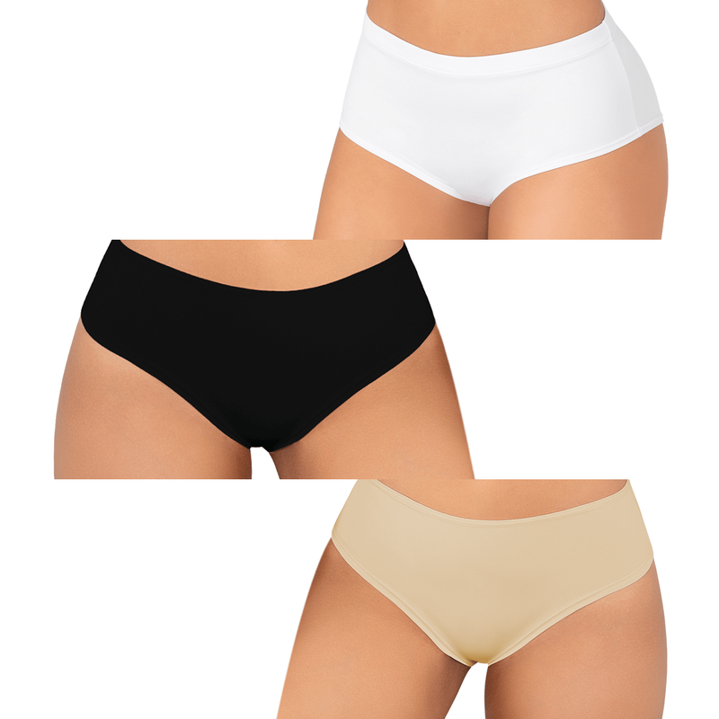 3 Cacheteros En Poliester Spandex, Silueta Ajustada