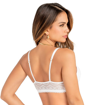 Brasier en microfibra y encaje