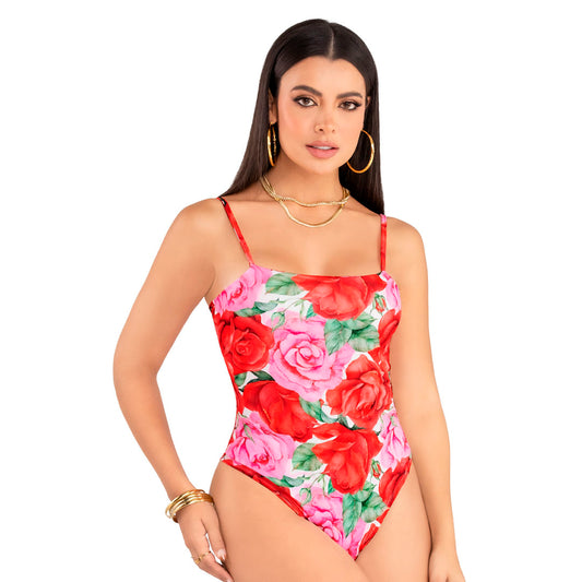 Body estampado en poliéster spandex