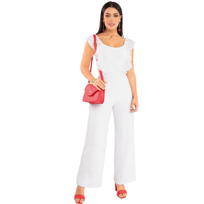 ENTERIZO EN POLIESTER ALGODÓN SPANDEX/OJALILLO, SILUETA SEMIAJUSTADA