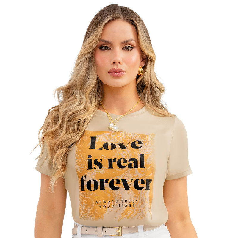 Camiseta Poliester Spandex Semiajustada