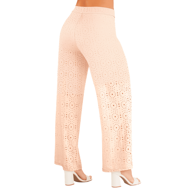 Pantalon En Ojalillo Tejido De Punto