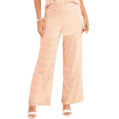 Pantalon En Ojalillo Tejido De Punto