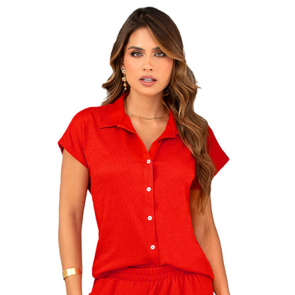 BLUSA EN TEJIDO DE PUNTO CON TEXTURA, SILUETA SEMIAJUSTADA