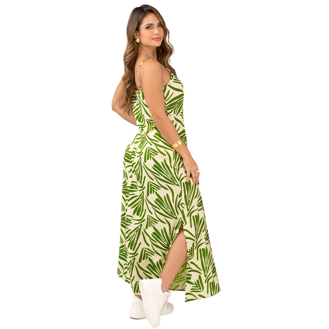 VESTIDO EN TEJIDO PLANO, SILUETA SEMIAJUSTADA
