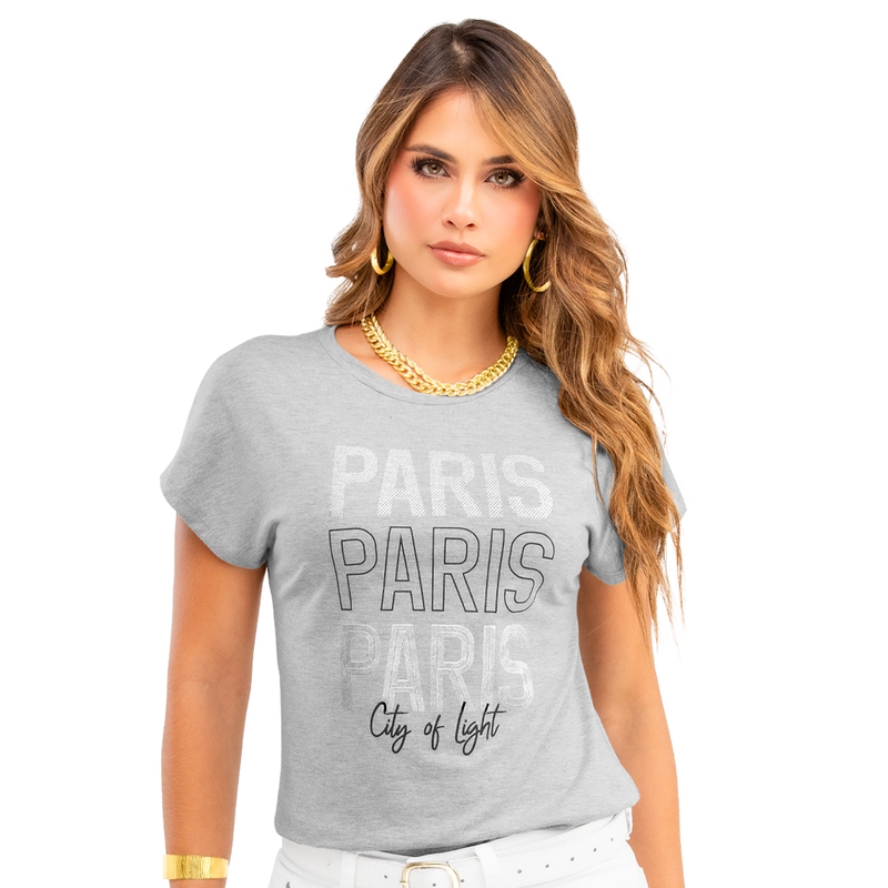 Camiseta En Poliester Spandex, Silueta Semiajustada