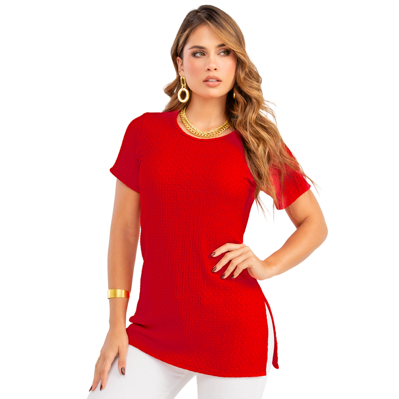 Bluson En Tejido De Punto Con Textura, Silueta Semiajustada