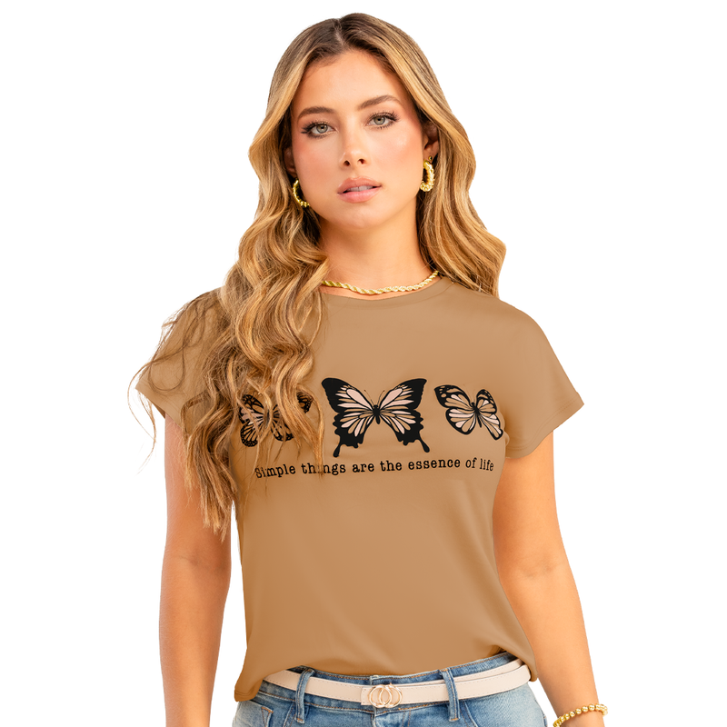 Camiseta En Poliester Spandex, Silueta Semiajustada