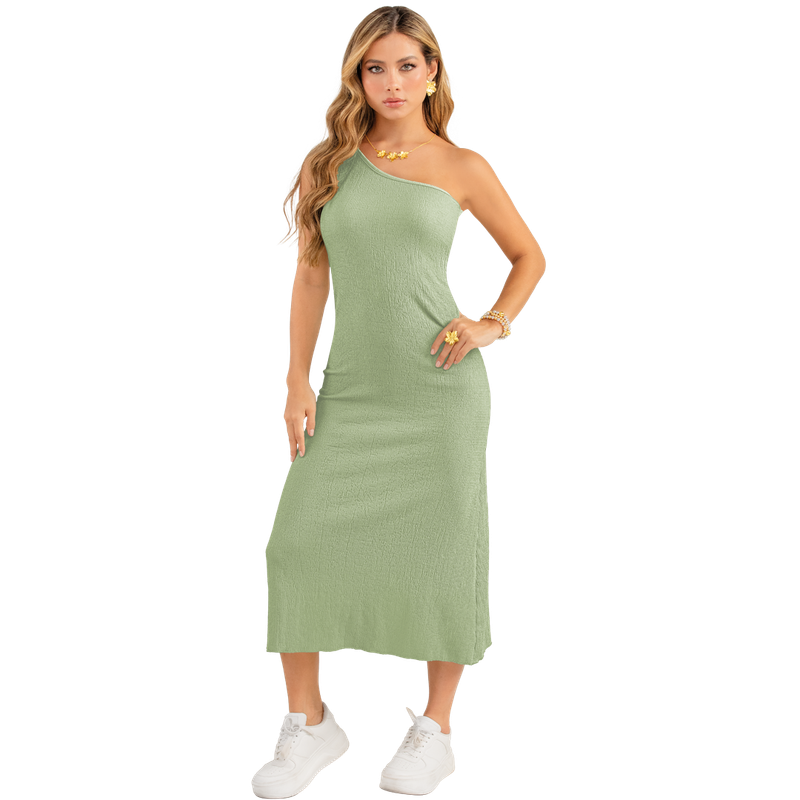 Vestido Tejido Plano Semiajustada