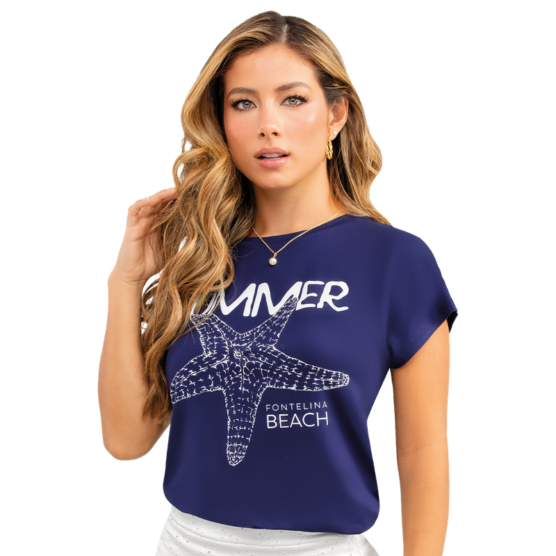 Camiseta Poliester Spandex Semiajustada