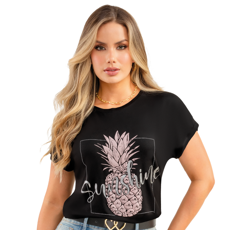 Camiseta Poliester Spandex Semiajustada